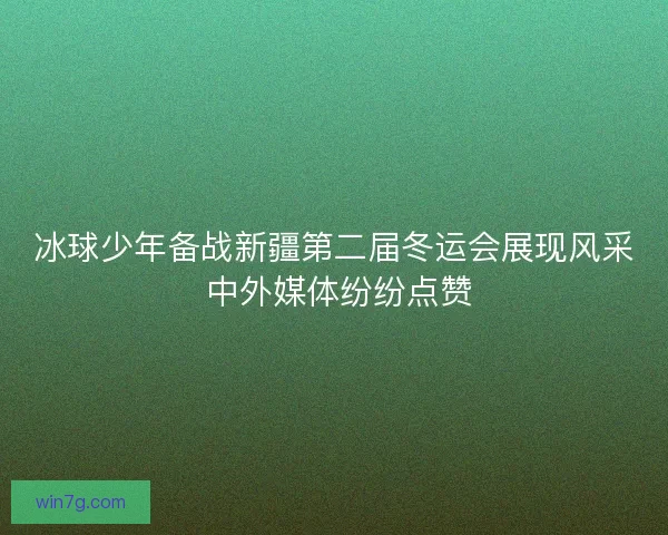 冰球少年备战新疆第二届冬运会展现风采 中外媒体纷纷点赞